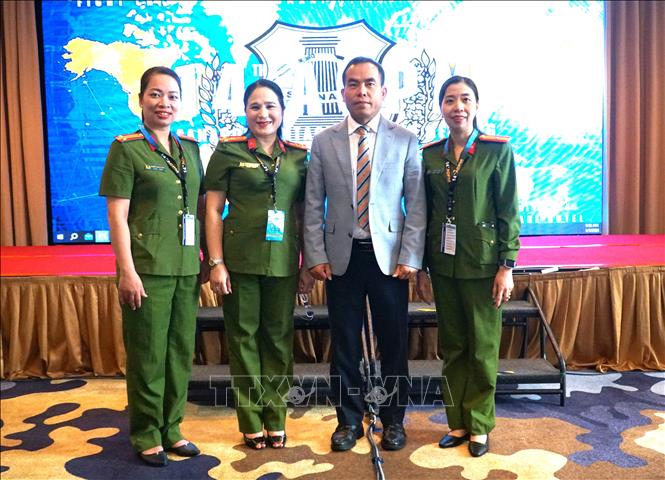 Đoàn đại biểu Bộ Công an Việt Nam tham dự Hội nghị. Ảnh: Hằng Linh-PV TTXVN tại Kuala Lumpur