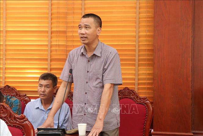 Đại diện chính quyền khu phố Châm Khê, phường Phong Khê, thành phố Bắc Ninh phát biểu. Ảnh: Thanh Thương - TTXVN