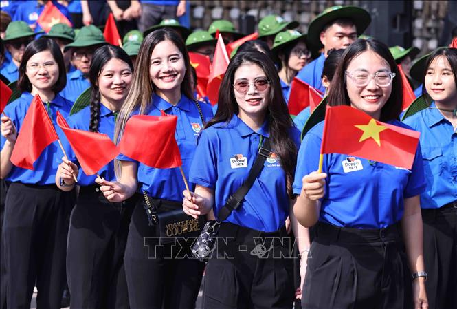 A ceremony is held in Hanoi on July 6 to launch the Hanoi 2024 summer volunteer campaign. VNA Photo: Minh Đức
