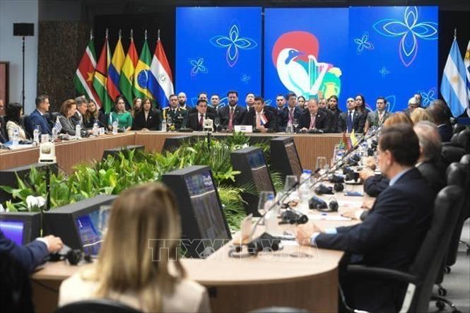Toàn cảnh Hội nghị thượng đỉnh Mercosur tại Asuncion, Paraguay, ngày 8/7/2024. Ảnh: Getty Images/ TTXVN