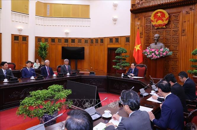 Phó Thủ tướng Trần Lưu Quang tiếp ông Jung Won Ju, Chủ tịch Tập đoàn DAEWOO E&C, kiêm Chủ tịch Hiệp hội Xây dựng Nhà ở Hàn Quốc. Ảnh: Văn Điệp - TTXVN