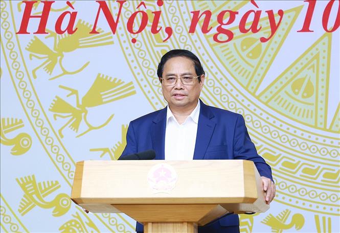 Thủ tướng Phạm Minh Chính kết luận phiên họp. Ảnh: Dương Giang-TTXVN