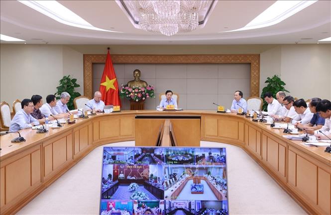 Phó Thủ tướng Trần Hồng Hà chủ trì cuộc họp. Ảnh: Văn Điệp - TTXVN