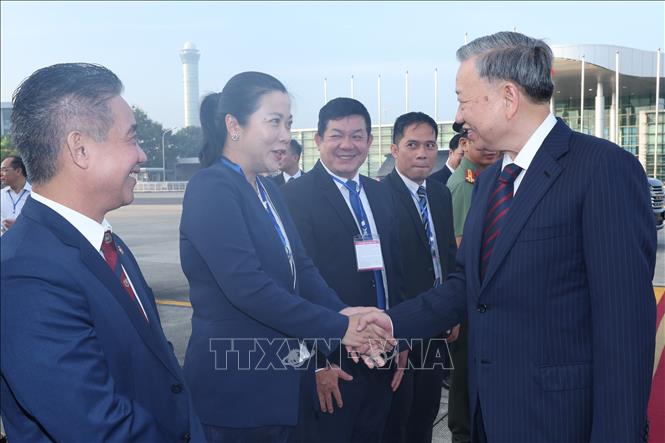 Lễ tiễn Chủ tịch nước Tô Lâm tại Sân bay quốc tế Nội Bài (Hà Nội). Ảnh: Nhan Sáng - TTXVN