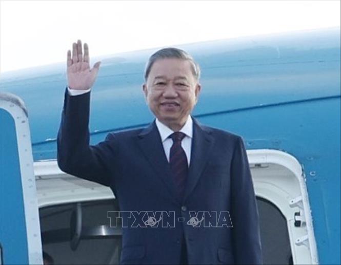 Đây là chuyến công tác nước ngoài đầu tiên của Chủ tịch nước Tô Lâm kể từ khi được Quốc hội tín nhiệm bầu giữ cương vị mới. Ảnh: Nhan Sáng - TTXVN