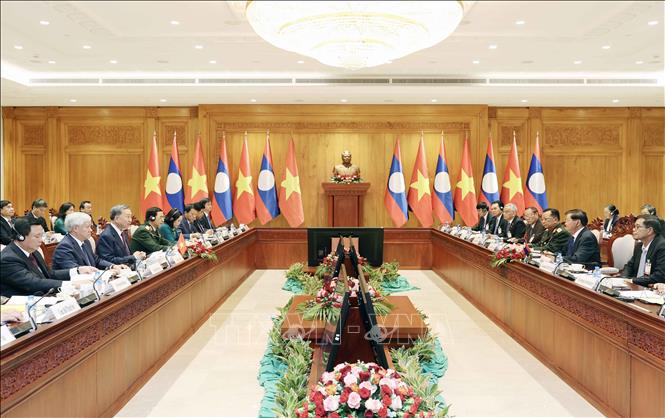 A view of the talks. VNA Photo: Nhan Sáng