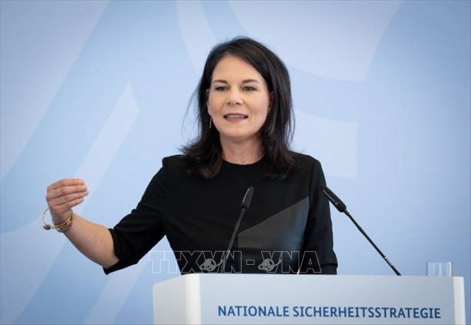 Ngoại trưởng Đức Annalena Baerbock phát biểu tại Berlin, Đức, ngày 1/7/2024. Ảnh: Getty Images/ TTXVN