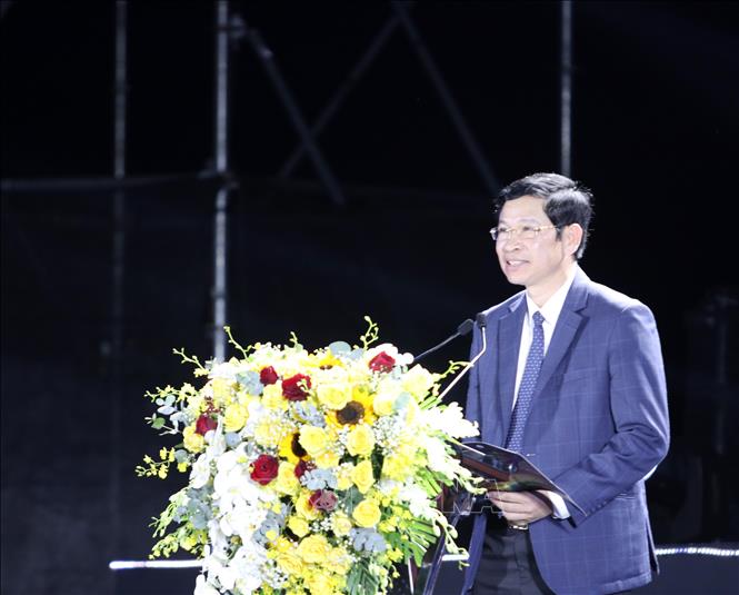 Thứ trưởng Bộ Văn hóa, Thể thao và Du lịch Hồ An Phong phát biểu khai mạc. Ảnh: Đặng Tuấn - TTXVN