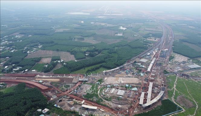 Tuyến T1 bắt đầu từ ranh phía Tây của sân bay Long Thành. Ảnh: Công Phong - TTXVN