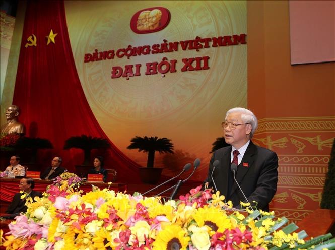 Tổng Bí thư Nguyễn Phú Trọng phát biểu bế mạc Đại hội XII của Đảng (Hà Nội, 28/1/2016). Ảnh: Trí Dũng – TTXVN