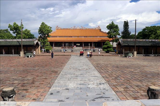 Điện Thái Hoà mang diện mạo bề thế khi được trùng tu. Ảnh: Đỗ Trưởng - TTXVN