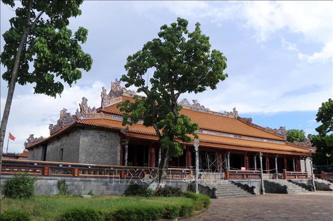 Điện Thái Hoà mang diện mạo bề thế khi được trùng tu. Ảnh: Đỗ Trưởng - TTXVN