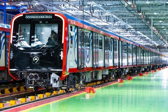 Đoàn tàu mới Moskva-2024. Ảnh: Duy Trinh- PV TTXVN tại Nga