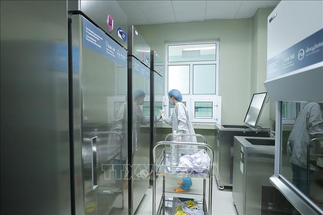 Healthcare workers sterilise tools and milk everyday to ensure safe breastmilk for consumption, meeting the needs of at-risk babies. VNA Photo: Minh Quyết