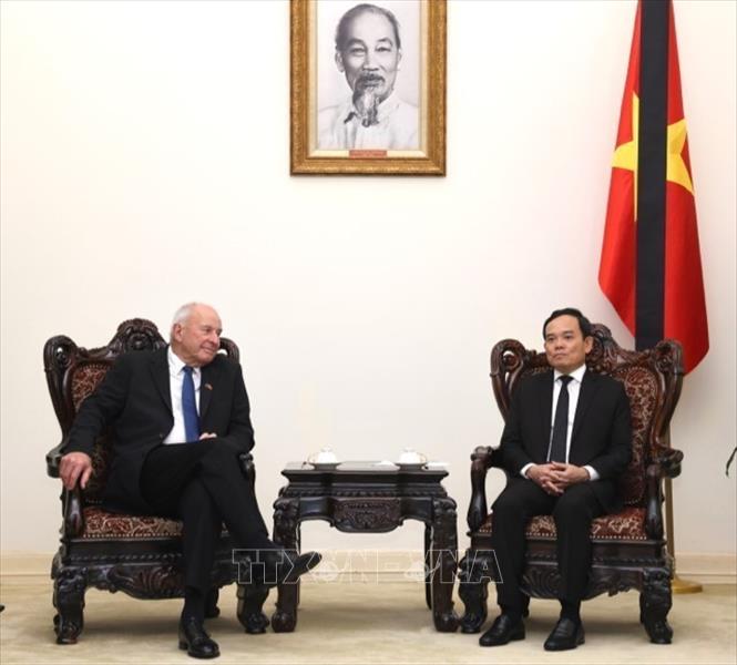 Phó Thủ tướng Trần Lưu Quang tiếp Đặc phái viên của Thủ tướng New Zealand. Ảnh: Lâm Khánh - TTXVN