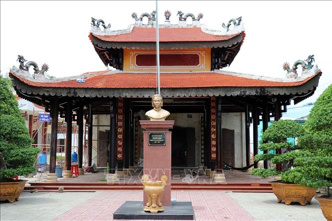 Di tích Đền thờ Trương Định ở xã Gia Thuận, huyện Gò Công Đông (tỉnh Tiền Giang). Ảnh: Hữu Chí - TTXVN