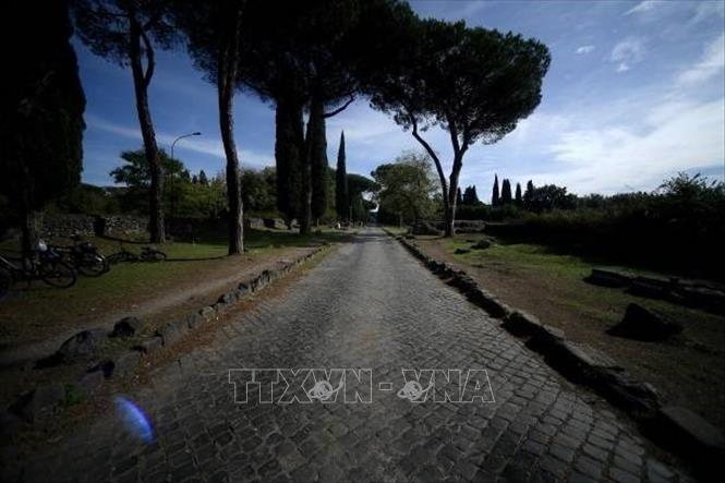 “Đường cổ” Appia tại Rome, Italy. Ảnh: Getty Images/TTXVN