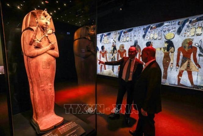 Quan tài của pharaoh Ramses II được trưng bày tại triển lãm 