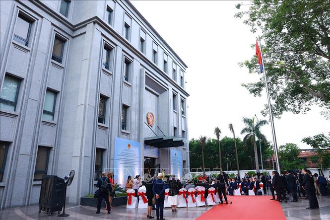 Trụ sở Đại sứ quán Việt Nam tại Thủ đô New Delhi, Ấn Độ. Ảnh: Dương Giang-TTXVN