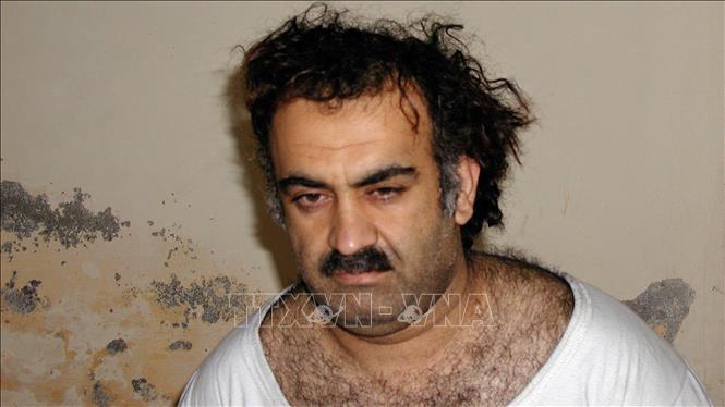 Kẻ chủ mưu vụ khủng bố ngày 11/9/2001 Khalid Sheikh Mohammed trong ảnh công bố hồi tháng 3/2003. Ảnh: AP/TTXVN