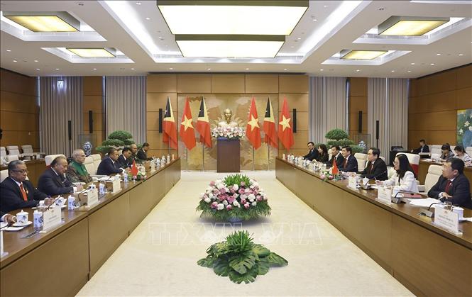  Chủ tịch Quốc hội Trần Thanh Mẫn hội kiến Tổng thống nước Cộng hòa Dân chủ Timor-Leste Jose Ramos-Horta. Ảnh: Doãn Tấn - TTXVN