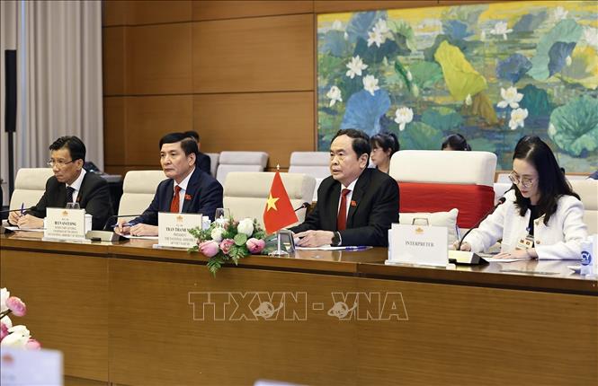 Chủ tịch Quốc hội Trần Thanh Mẫn phát biểu. Ảnh: Doãn Tấn - TTXVN