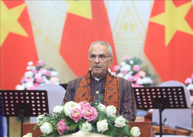 Timor-Leste President José Ramos-Horta speaks at the banquet. VNA Photo: Lâm Khánh