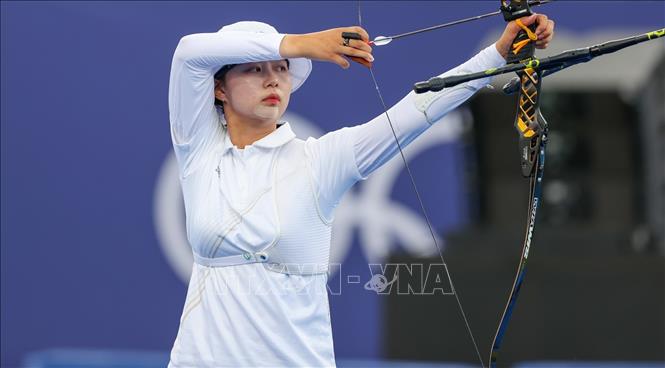 Cung thủ Lim Si Hyeon. Ảnh: Hoàng Linh/TTXVN
