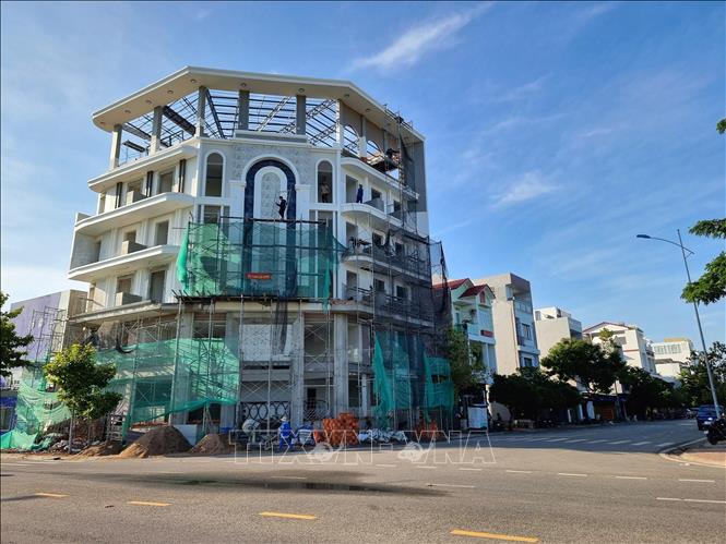 Nhà ở, khách sạn được xây dựng tại Khu đô thị mới Đông Bắc (khu K1, thành phố Phan Rang – Tháp Chàm, Ninh Thuận). Ảnh: Nguyễn Thành – TTXVN