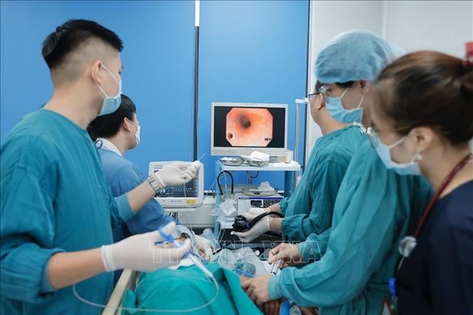 Phòng nội soi tại toà nhà K1, bệnh viện Bạch Mai. Ảnh: Minh Quyết - TTXVN