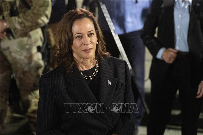 Phó Tổng thống Mỹ Kamala Harris tại một sự kiện ở căn cứ không quân Andrews, bang Maryland, ngày 1/8/2024. Ảnh: THX/TTXVN