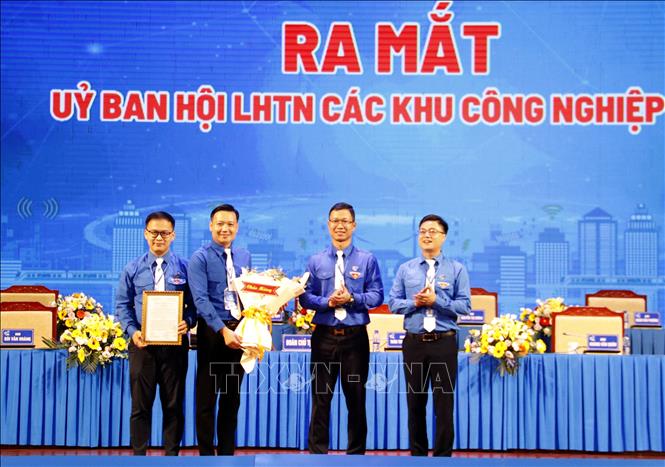 Ra mắt Hội LHTN các khu công nghiệp tỉnh Bắc Giang trực thuộc Hội LHTN tỉnh Bắc Giang. Ảnh: Đồng Thúy-TTXVN 