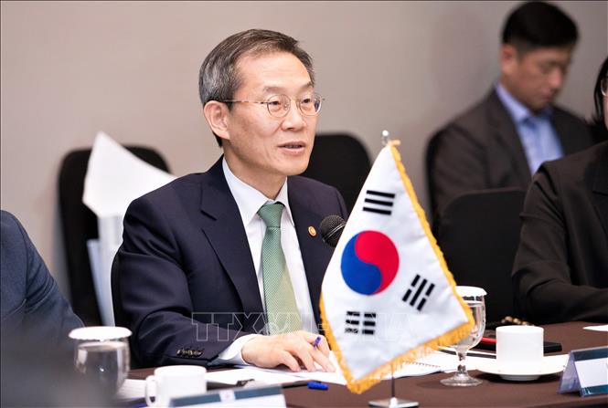 Bộ trưởng Khoa học và Công nghệ thông tin-truyền thông Hàn Quốc (MSIT) Lee Jong-ho. Ảnh: Khánh Vân - TTXVN tại Hàn Quốc