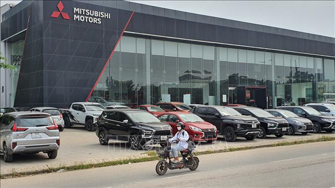 A used car shop in northern province of Vinh Phuc. VNA Photo: Trọng Lịch