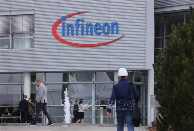 Nhà máy của Tập đoàn sản xuất chip Infineon tại Dresden, Đức. Ảnh: Getty Images/TTXVN