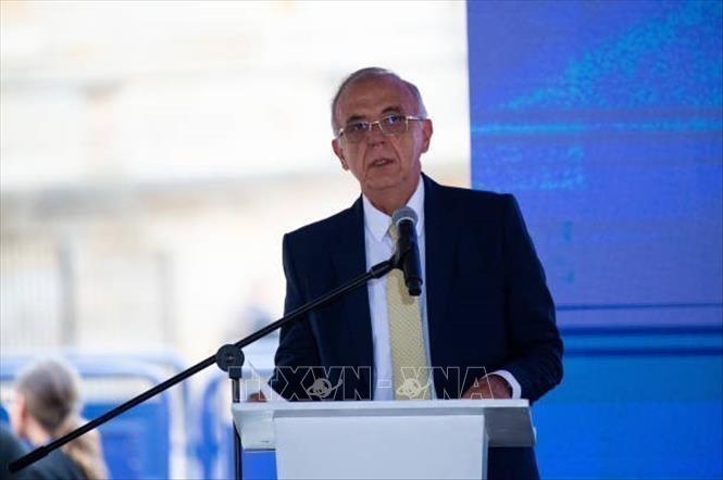 (Tư liệu) Bộ trưởng Quốc phòng Colombia Ivan Velasquez phát biểu tại Bogota ngày 3/10/2023. Ảnh: Getty Images/TTXVN