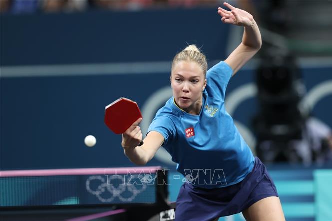 Tay vợt Christina Kallberg (Thuyj Điển). Ảnh: Hoàng Linh- PvTTXVN tại Paris, Pháp
