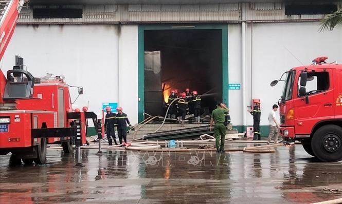 Hiện trường vụ cháy. Ảnh: TTXVN phát
