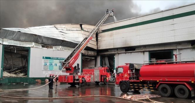 Hiện trường vụ cháy. Ảnh: TTXVN phát
