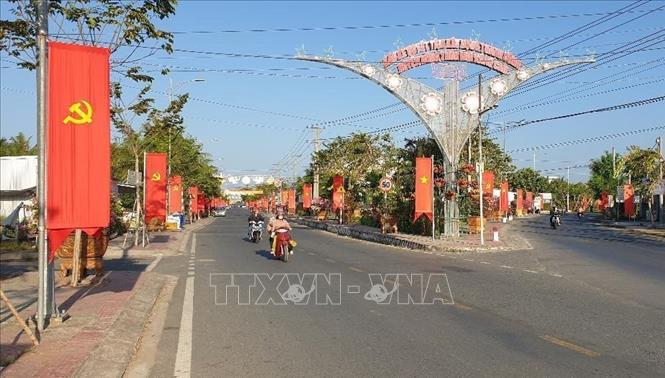 Huyện Cầu Kè (Trà Vinh) vừa đạt chuẩn huyện nông thôn mới nâng cao. Ảnh: Thanh Hòa - TTXVN