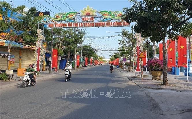 Huyện Cầu Kè (Trà Vinh) vừa đạt chuẩn huyện nông thôn mới nâng cao. Ảnh: Thanh Hòa - TTXVN