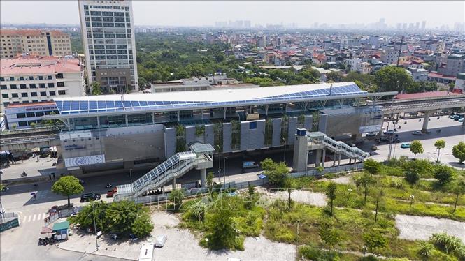 Nhà ga S1 (Nhổn). Ảnh: Tuấn Anh - TTXVN