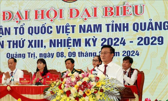 Ông Đào Mạnh Hùng tái cử chức Chủ tịch Ủy ban Mặt trận Tổ quốc Việt Nam tỉnh Quảng Trị khóa XIII, nhiệm kỳ 2024-2029. Ảnh: Nguyên Linh-TTXVN