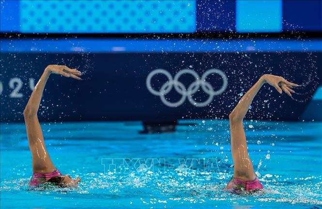 Do là chị em song sinh nên Wang Liuyi và Wang Qianyi thi đấu cực kỳ ăn ý. Ảnh: Hoàng Linh - pv TTXVN tại Paris