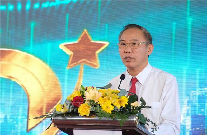 Thứ trưởng Bộ Nông nghiệp và Phát triển nông thôn Phùng Đức Tiến phát biểu tại buổi lễ. Ảnh: Thanh Liêm - TTXVN