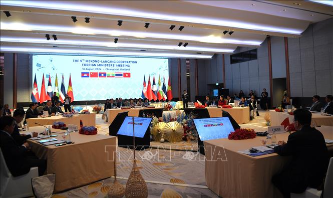 Toàn cảnh Hội nghị Bộ trưởng Ngoại giao Mekong - Lan Thương (MLC) lần thứ 9. Ảnh: Huy Tiến - P/v TTXVN tại Thái Lan
