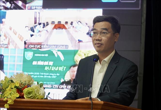Tiến sĩ Nguyễn Trung Đông, Hiệu trưởng Trường Chính sách công và Phát triển nông thôn phát biểu tại toạ đàm.  Ảnh: Xuân Anh - TTXVN