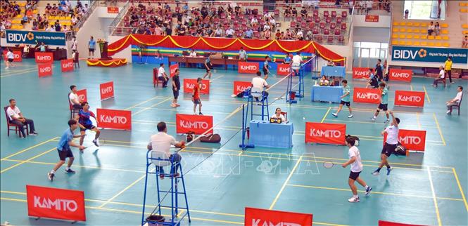 Các vận động viên tham gia thi đấu. Ảnh: Lê Sen - TTXVN