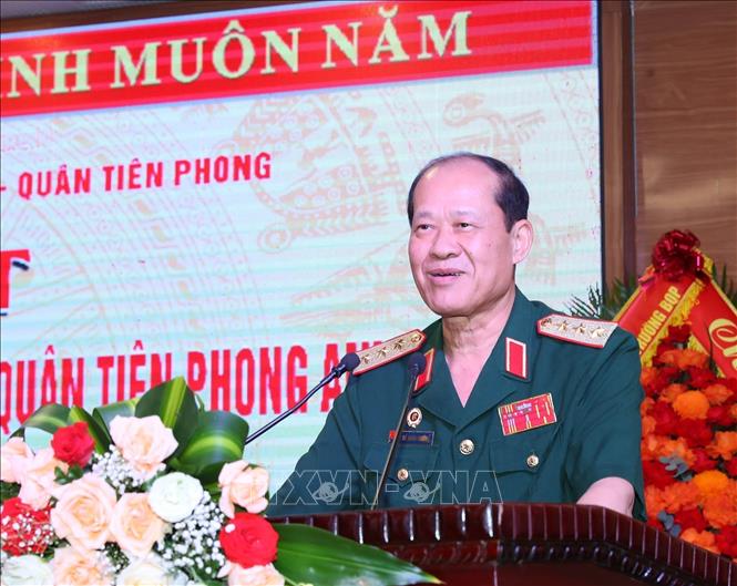 Thượng tướng Bế Xuân Trường, Chủ tịch Hội Cựu chiến binh Việt Nam phát biểu chào mừng. Ảnh: Trọng Đức - TTXVN