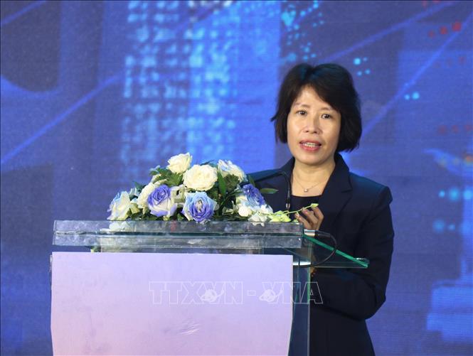 Deputy Minister of Planning and Investment Nguyen Thi Bich Ngoc speaks at the summit. VNA Photo: Thu Hương